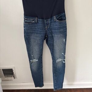 Gap Distressed Maternity Jeans